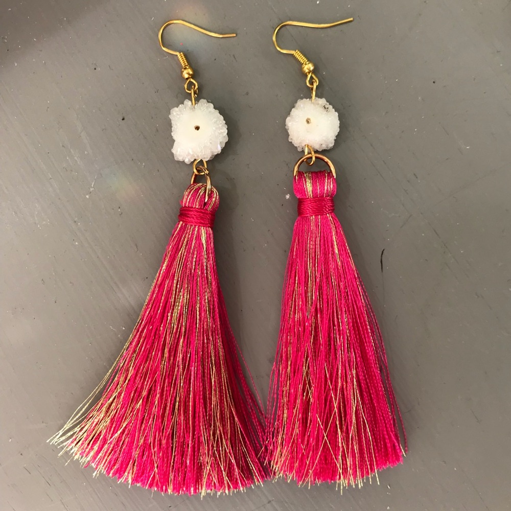 Handmade Stalactite Tassel Earrings